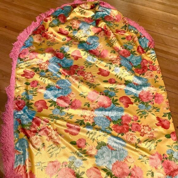 COLLECTIBLE EMANUEL UNGARO PARIS IRIDESCENT THROW REVERSIBLE HUGE - Picture 6 of 9